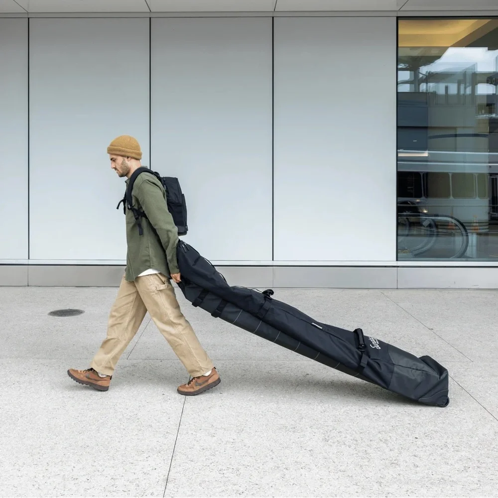 Sunday snow Black Wheeled Ski and Snowboard Travel Bag by